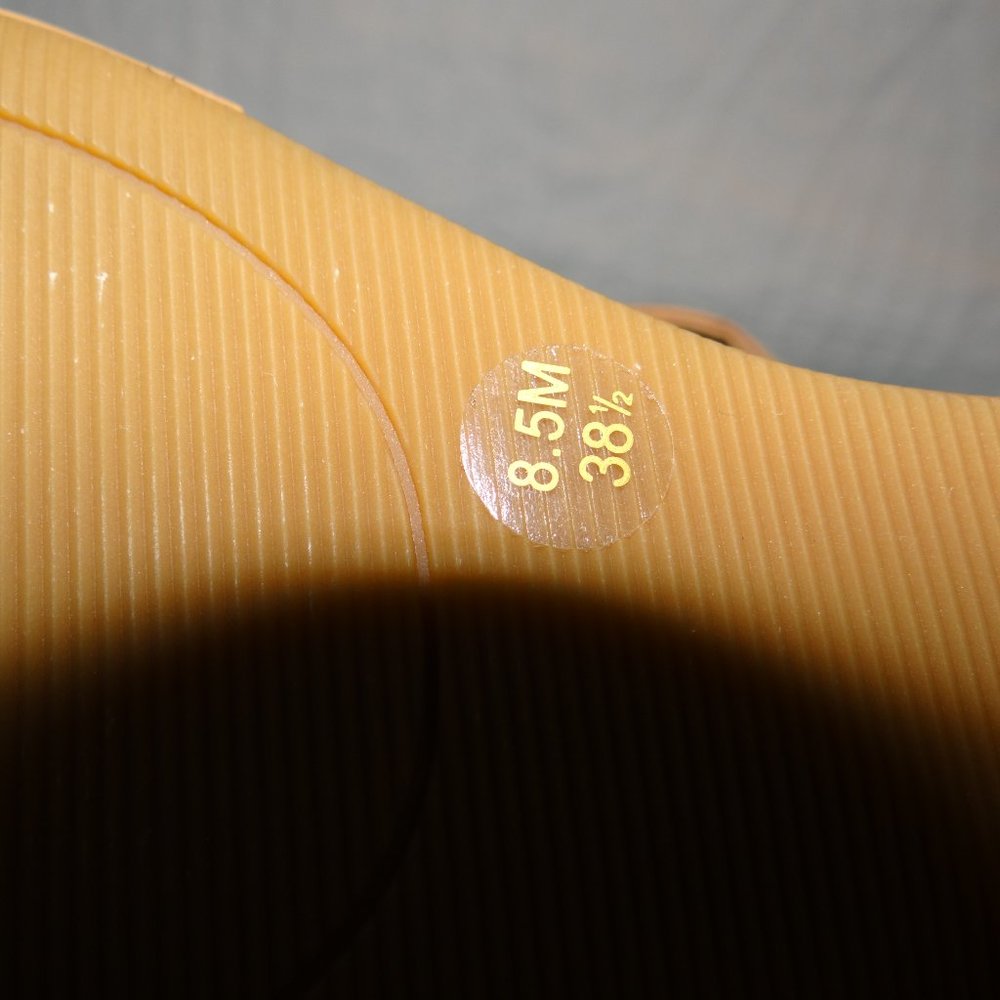 Lucky Brand Magnolia Tan Leather Wrap Cork Wedge Sandals - Picture 6 of 9
